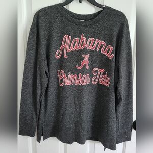 Liv Casual Women's Dark Heathered Gray Alabama Crimson Tide Long Sleeve Top Sz M